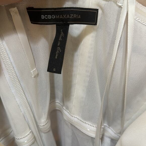 BCBGMaxazria Erika Tulle Tiered Strapless Gown - Watercolor Agate Size S - Picture 9 of 9